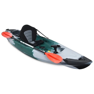 Sit-On-Top Fishing Kayak Built for Calm Waters, LLDPE Hull, Multiple Rod Holders, Adjustable Footrest