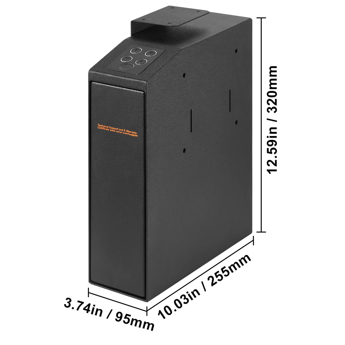 Mounted Gun Safe for Pistols, Biometric Gun Safe with Three Quick Access Ways of Fingerprints, Passwords and Keys, Handgun Safe for 1 Pistol for Home, Bedside, Nightstand, Wall