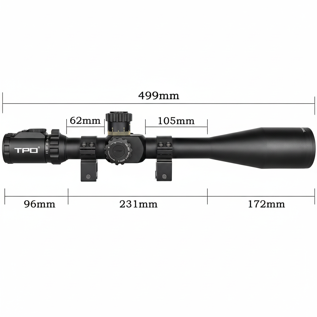KT12-60X60SAL Long Range Rifle Scope 35Mm Tube Side Parallax Adjustment with Scope Rings